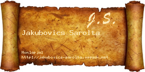 Jakubovics Sarolta névjegykártya