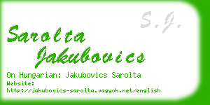 sarolta jakubovics business card